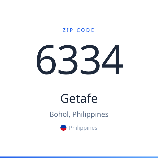 Shareable ZIP code 6334 card for Getafe, light theme