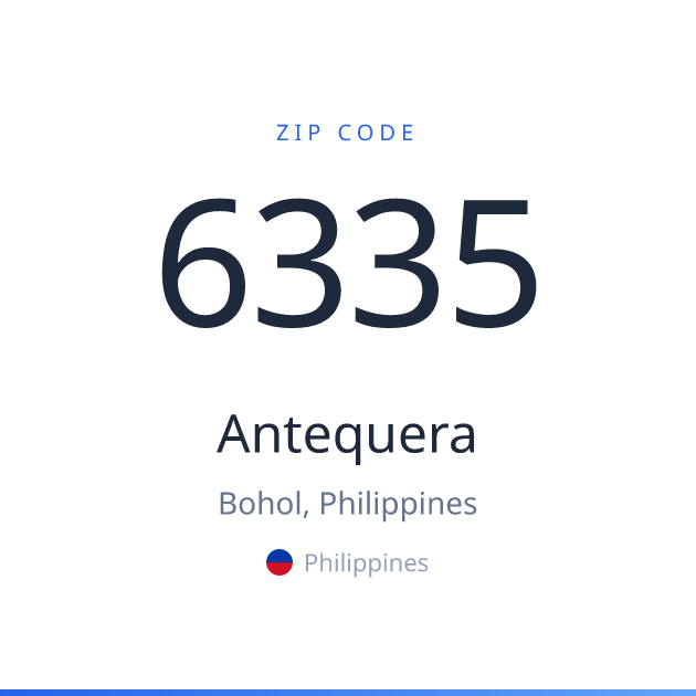 Shareable ZIP code 6335 card for Antequera, light theme