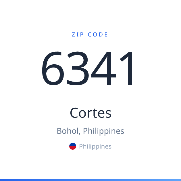 Shareable ZIP code 6341 card for Cortes, light theme