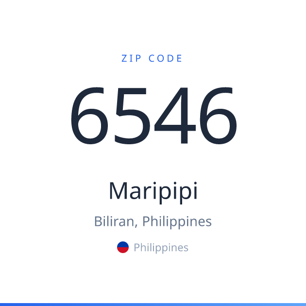 Shareable ZIP code 6546 card for Maripipi, light theme