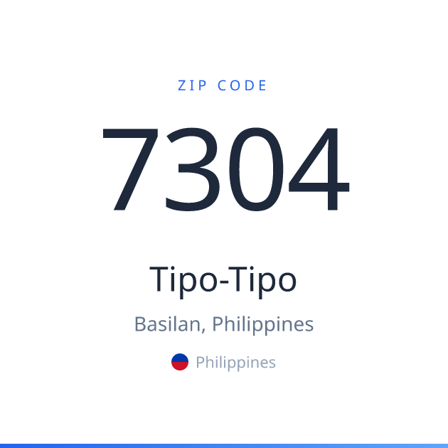 Shareable ZIP code 7304 card for Tipo-Tipo, light theme