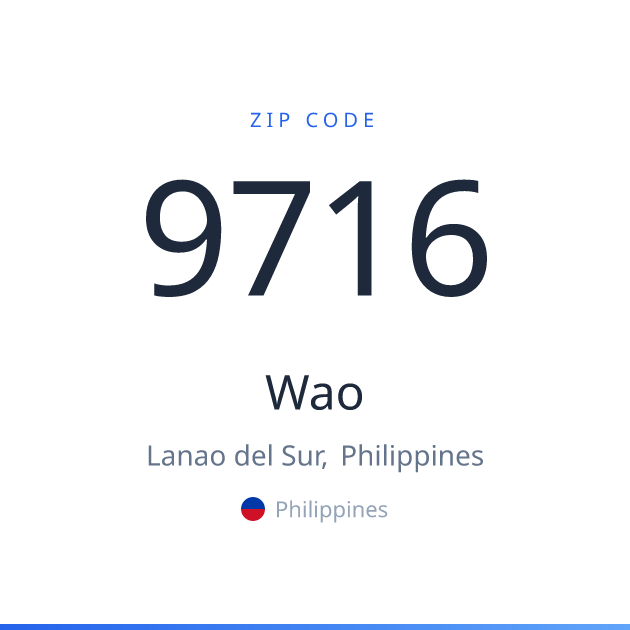 Shareable ZIP code 9716 card for Wao, light theme